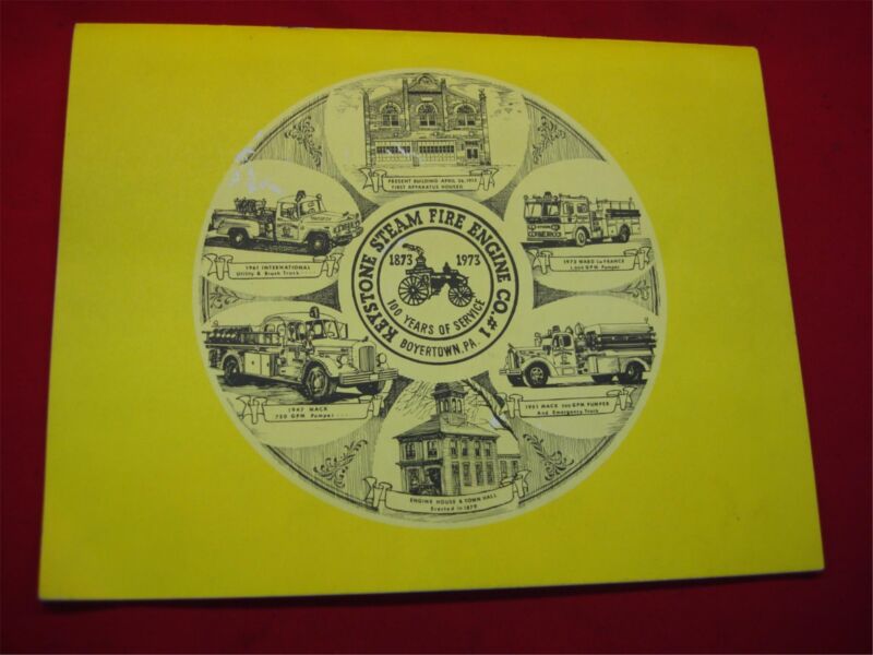Keystone Steam Fire Engine Company 100th Anniversary Booklet (1973)