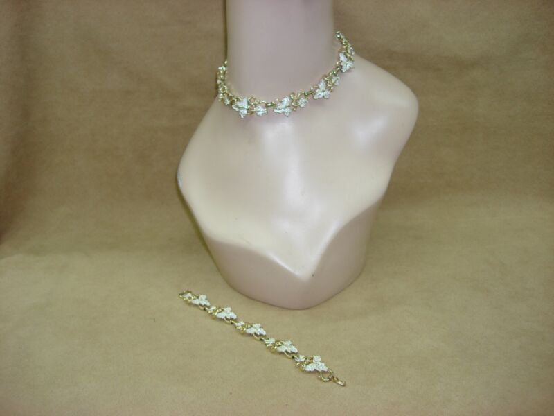 Vintage 1960s Sarah Coventry Gold & Silver Ivy Jewelry Set