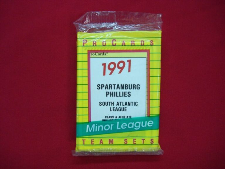 1991 Spartanburg Phillies ProCards MiLB Team Set featuring Mike Lieberthal, factory sealed