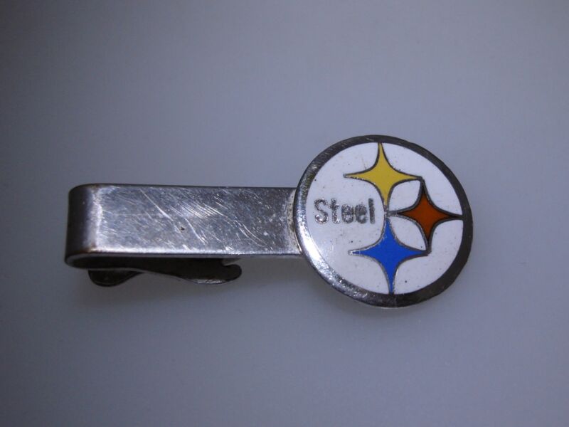 Vintage U.S. Steel tie clip with enamel diamond shield