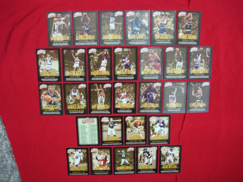 1997-98 Fleer Million Dollar Moments Contest Card Lot