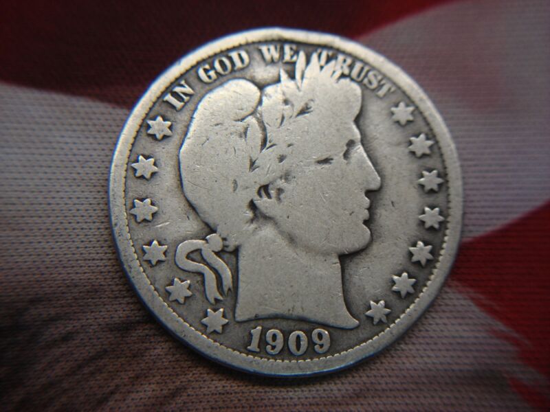 1909-O Barber Half Dollar, Vintage US Coin