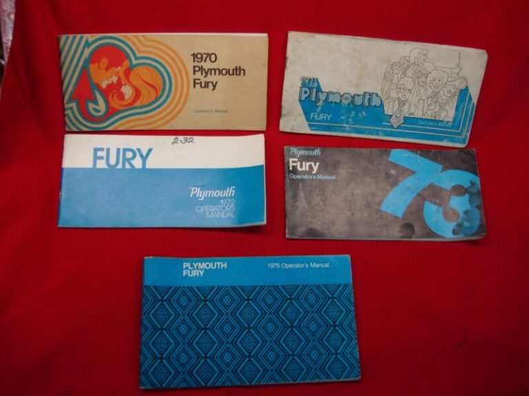 Original Plymouth Fury owner's manuals (1970-1975)