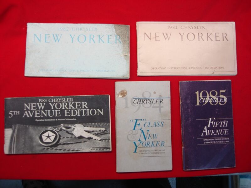 Vintage Chrysler New Yorker Owner's Manuals (Set of 5)
