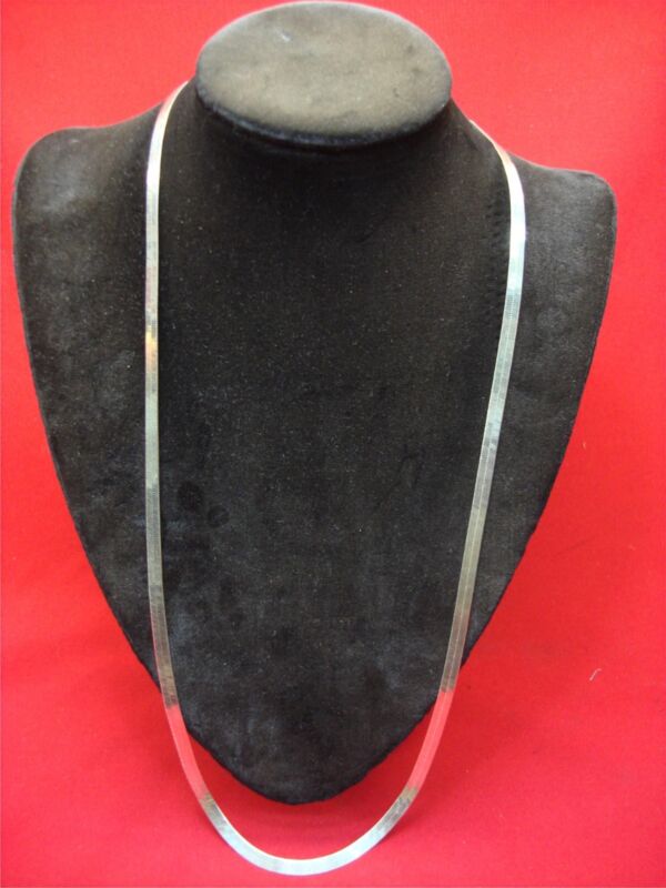 Stunning 30" Solid Sterling Silver Herringbone Chain (5.2mm) - Italian Made, Excellent Condition