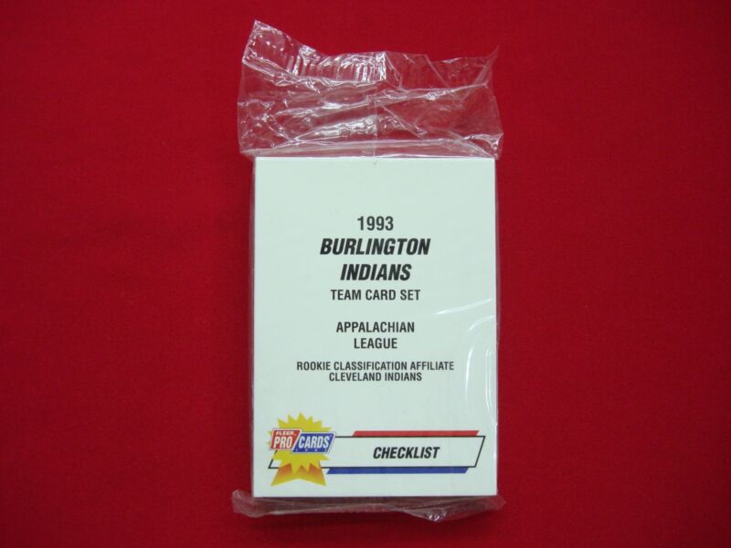 1993 Fleer Procards Burlington Indians MiLB Team Set with Richie Sexson rookie card