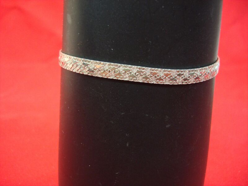 Italian Sterling Silver Herringbone Bracelet