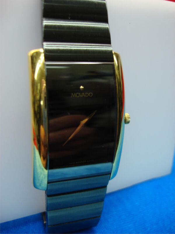 Movado Eliro Black Gold Watch - Pre-Owned, Excellent Condition