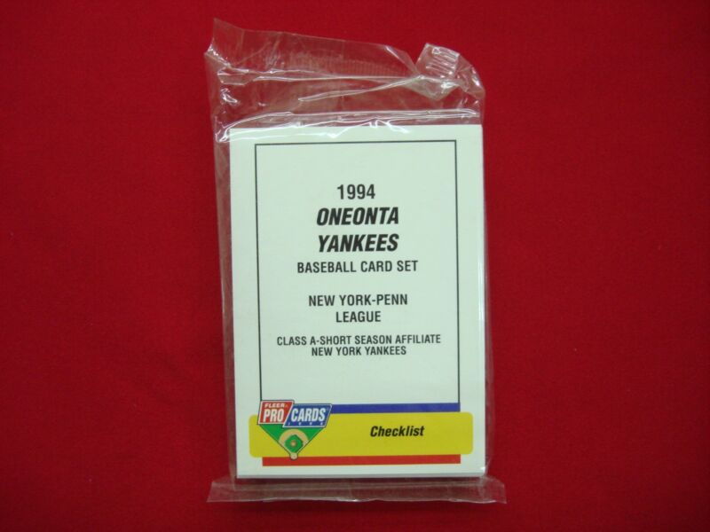 1994 Fleer ProCards Oneonta Yankees Minor League Baseball Team Set - Factory Sealed