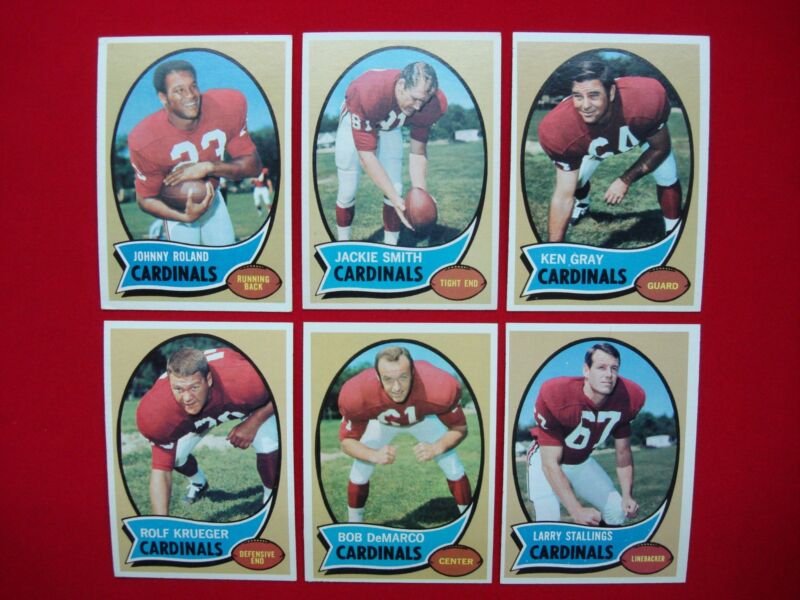 Vintage 1970 Topps St. Louis Cardinals Football Card Lot