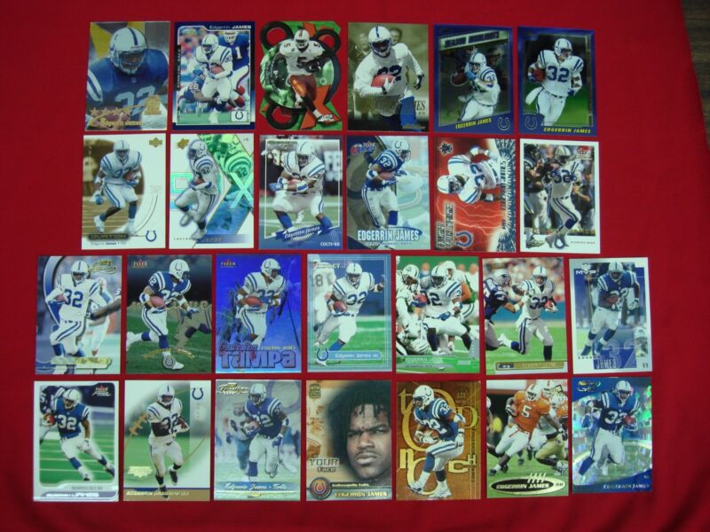 Vintage Edgerrin James Football Card Lot