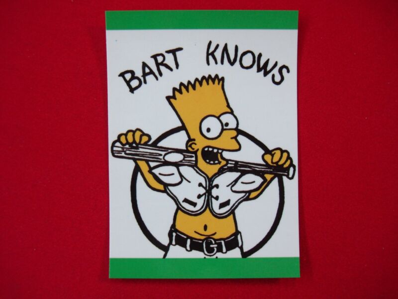 1990 Bart Simpson 'Bart Knows' Broder Trading Card