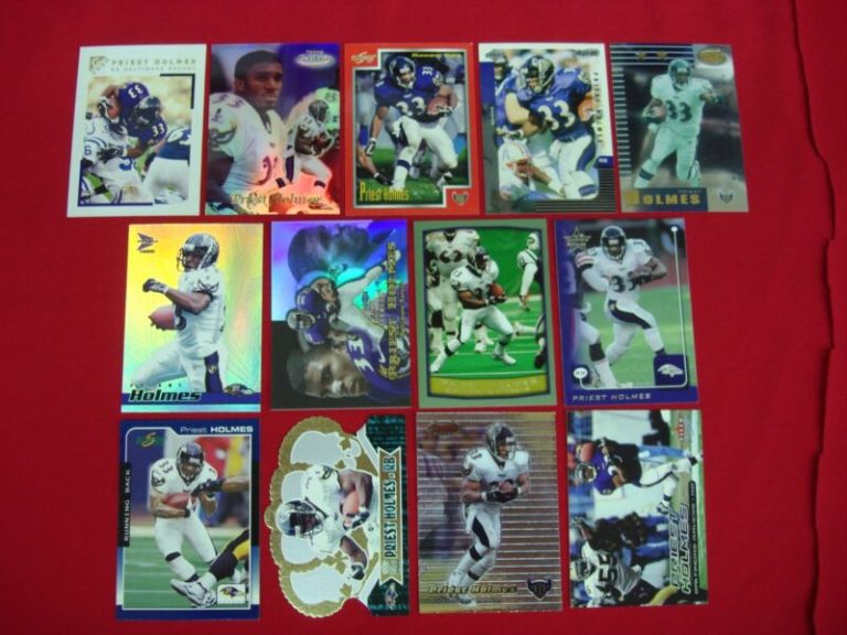Priest Holmes Baltimore Ravens football card lot