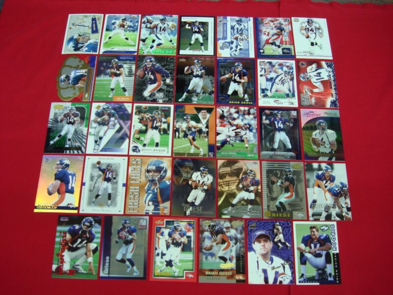 Brian Griese Football Card Lot of 34 Cards