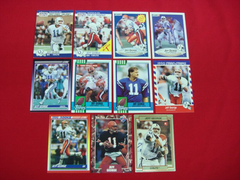 Jeff George rookie football card set, Indianapolis Colts