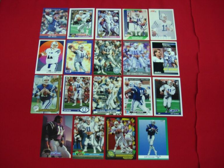 18 second-year football cards of Indianapolis Colts quarterback Jeff George