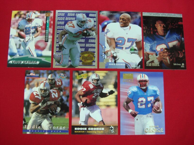 Eddie George rookie and sophomore football cards