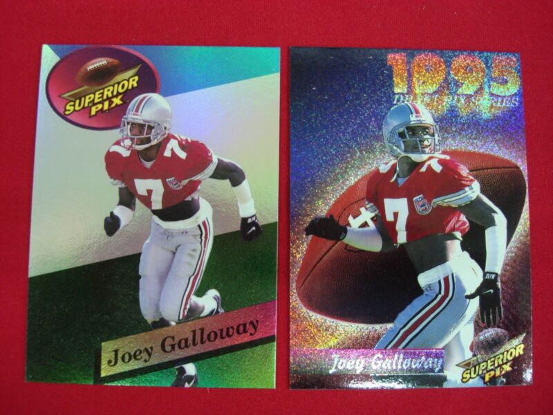 1995 Superior Pix Joey Galloway football cards #2 Deep Threat and #4 Instant Impact
