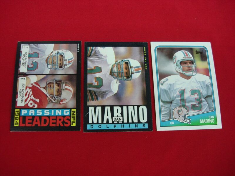 Vintage Joe Montana Topps Football Cards (Lot of 3) - San Francisco 49ers