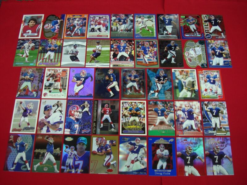Collection of 42 Doug Flutie football cards