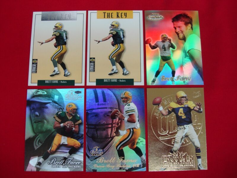 Vintage Brett Favre Green Bay Packers Parallel Football Card Lot