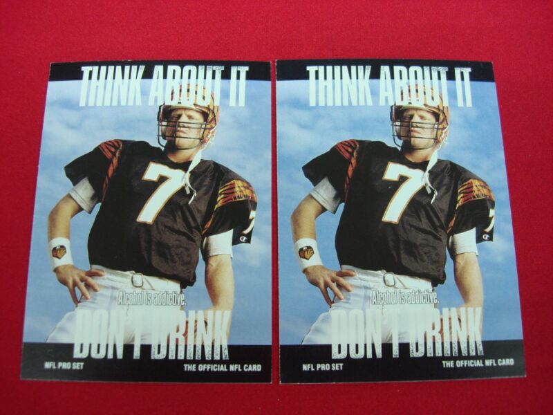 Boomer Esiason 1991 Pro Set Football Cards (2) - Small & Large Text Variations #371