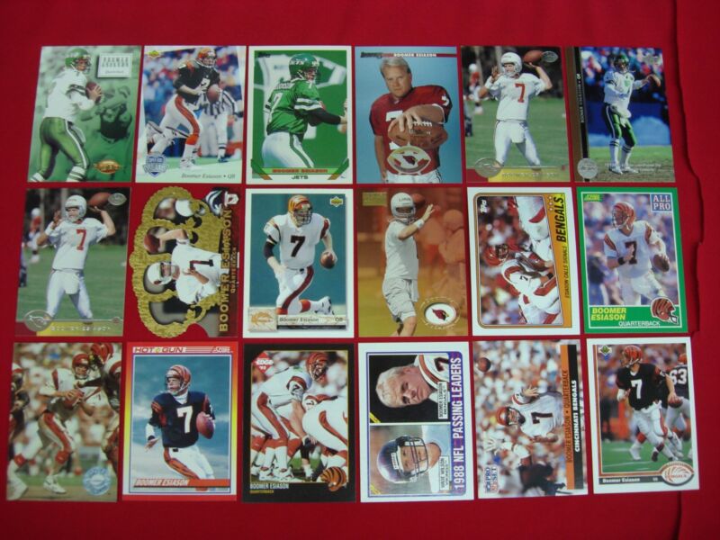 Boomer Esiason Football Card Lot