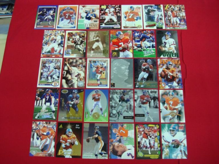 Vintage John Elway Football Card Lot