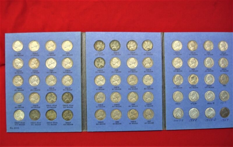 1939-1959 Jefferson Nickel Collection in Whitman Folder