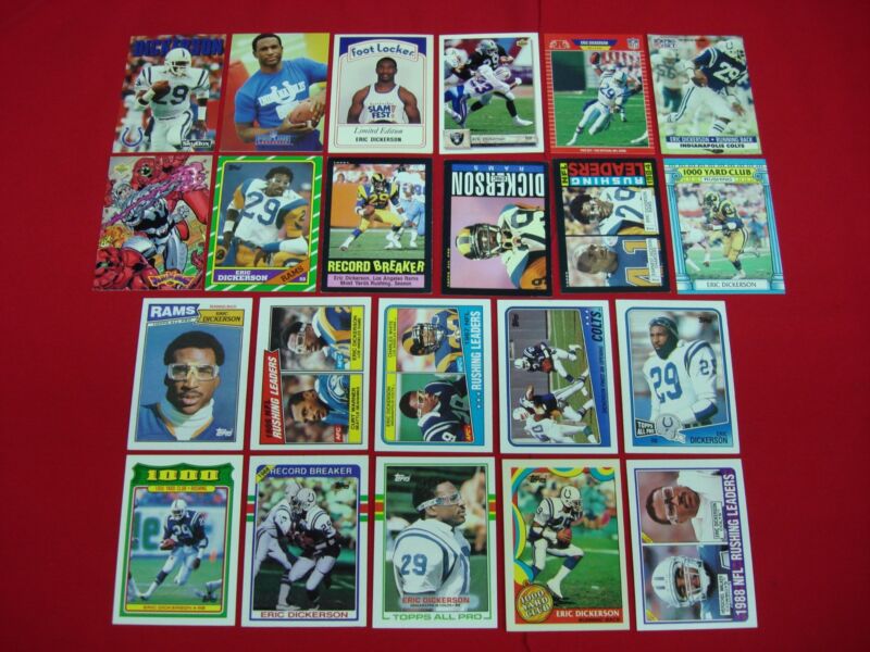 Vintage Eric Dickerson Football Card Lot