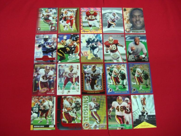 Stephen Davis Washington Redskins Football Card Lot