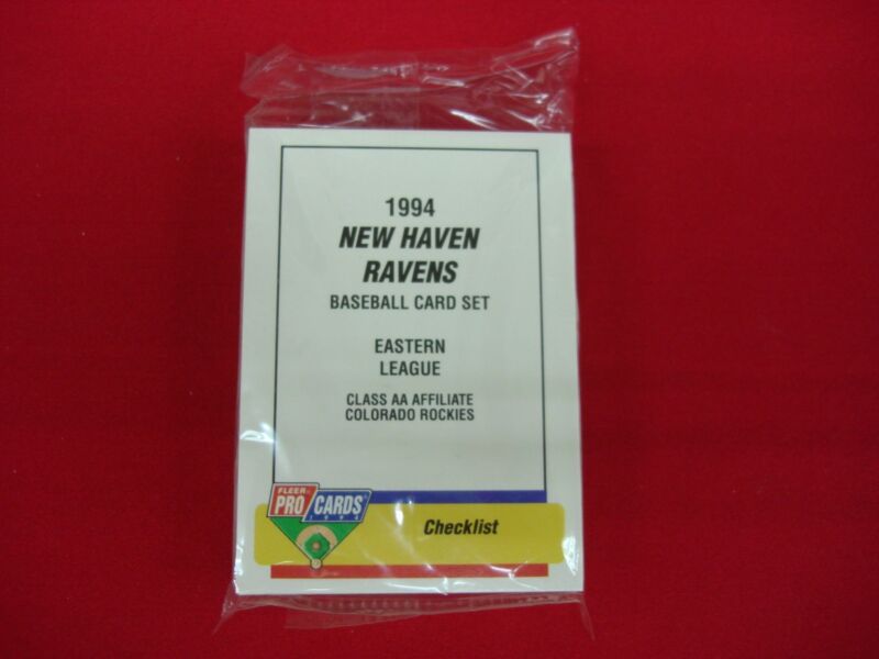 Factory sealed 1994 Fleer ProCards Minor League Baseball team set of the New Haven Ravens (Colorado Rockies affiliate)