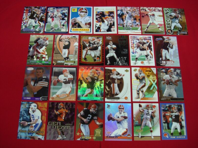 Collection of 25 Tim Couch Cleveland Browns football cards