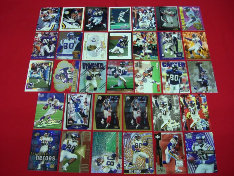 Chris Carter Vikings Football Card Lot