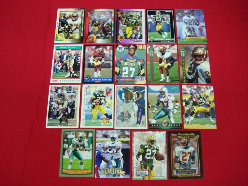 Terrell Buckley Football Card Lot
