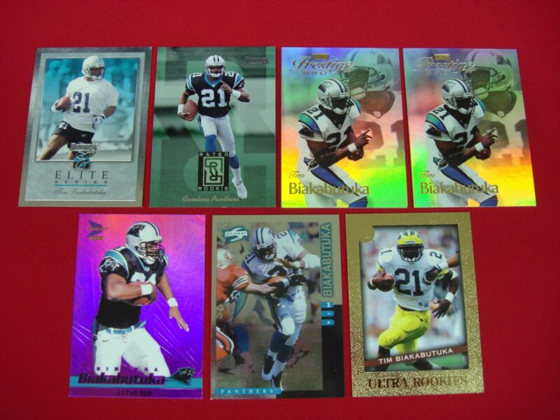 Tim Biakabutuka Card Lot - 7 Cards, Rookie, Foil, Inserts & Premium! PANTHERS