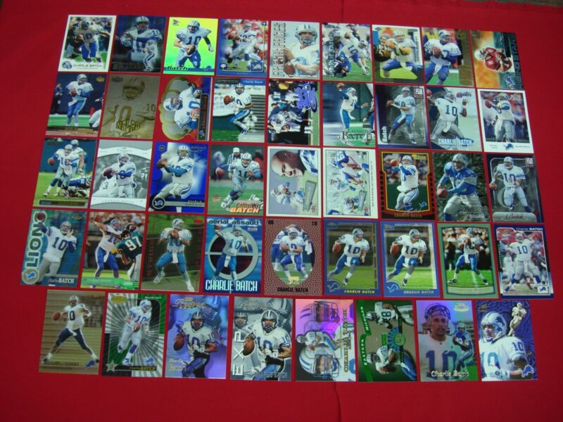 Charlie Batch Rookie Cards & Parallels - Lions Die-Cut, Inserts & Foil Lot (44)