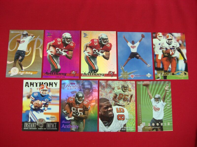 Reidel Anthony Buccaneers card lot featuring parallels, inserts and serial numbers