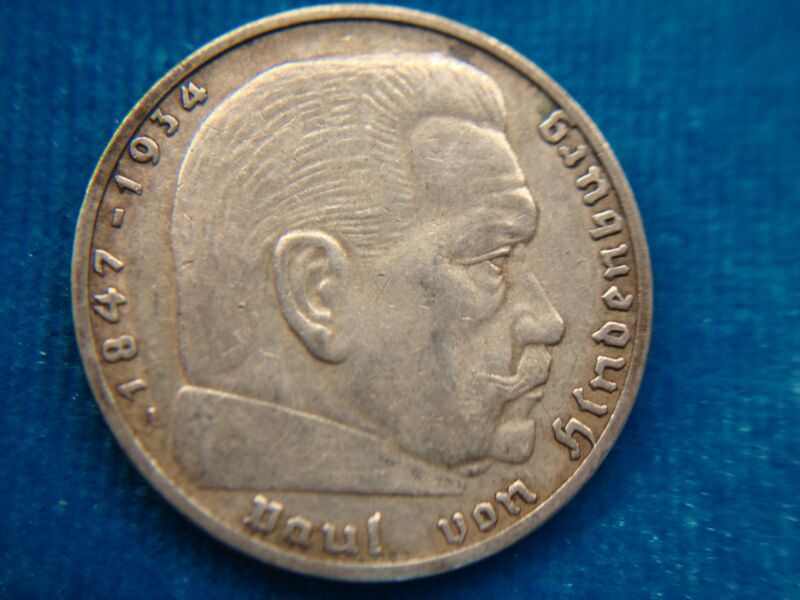 1938 Germany 2 Mark Silver Coin (Berlin Mint)