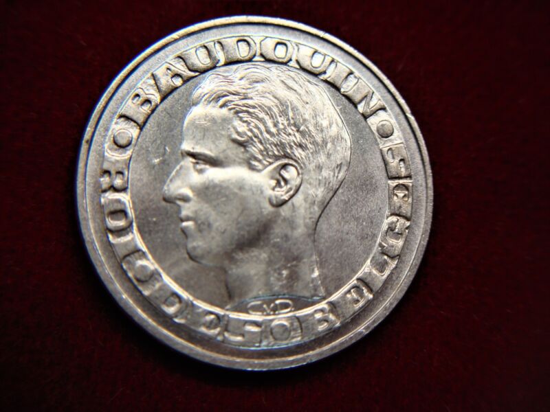 1958 Belgium 50 Francs coin commemorating the Brussels World's Fair