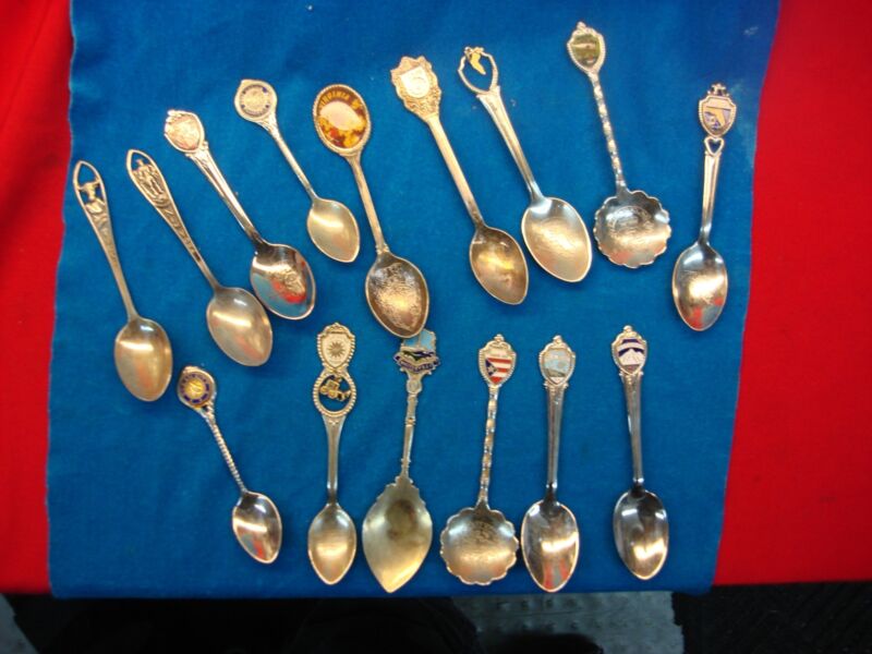 Vintage U.S. State & Town Souvenir Spoon Collection