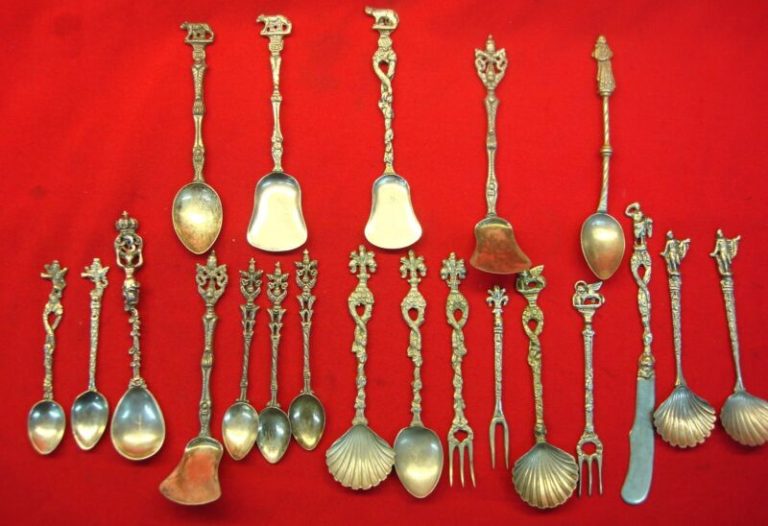 Vintage silver-plated flatware set, featuring Italian and German designs
