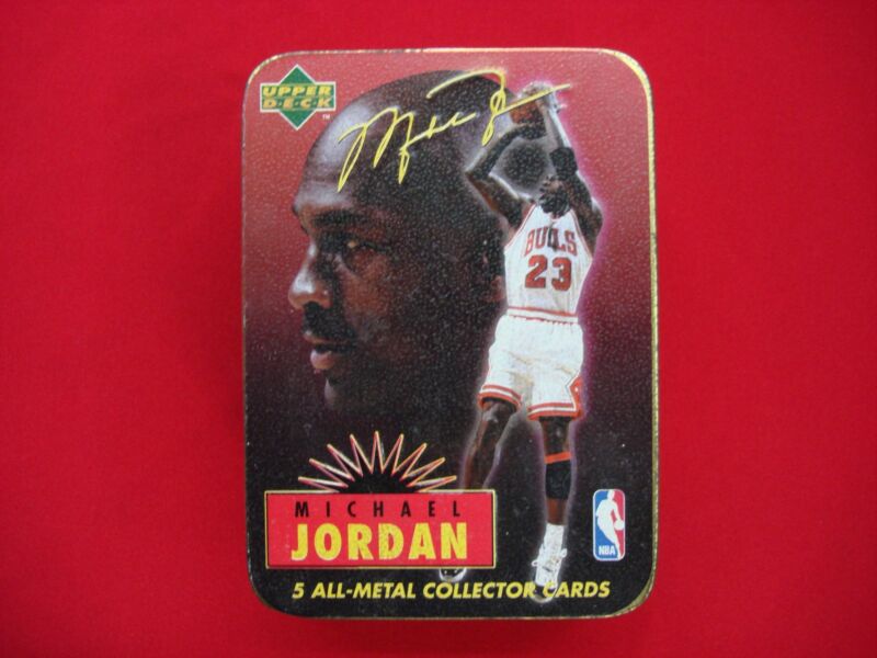 1996 Upper Deck Michael Jordan 5 Metal Card Set in Original Tin