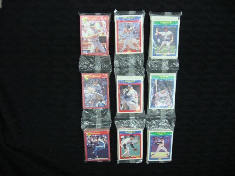 Vintage Donruss baseball card sets from 1989 and 1990 factory sealed