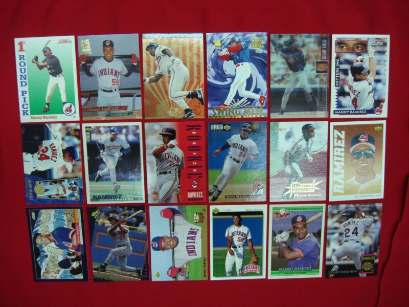 Manny Ramirez baseball cards, rookies and early era classics