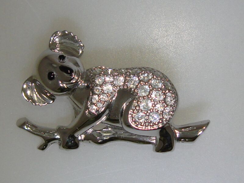 Swarovski Crystal Koala Bear Pin Brooch