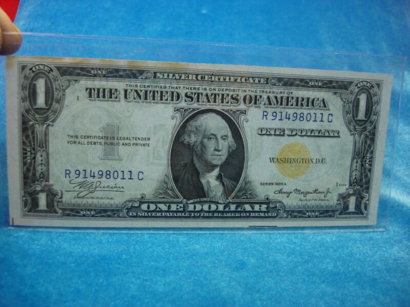 1935 A $1 North Africa Silver Certificate - Yellow Seal, Crisp Condition