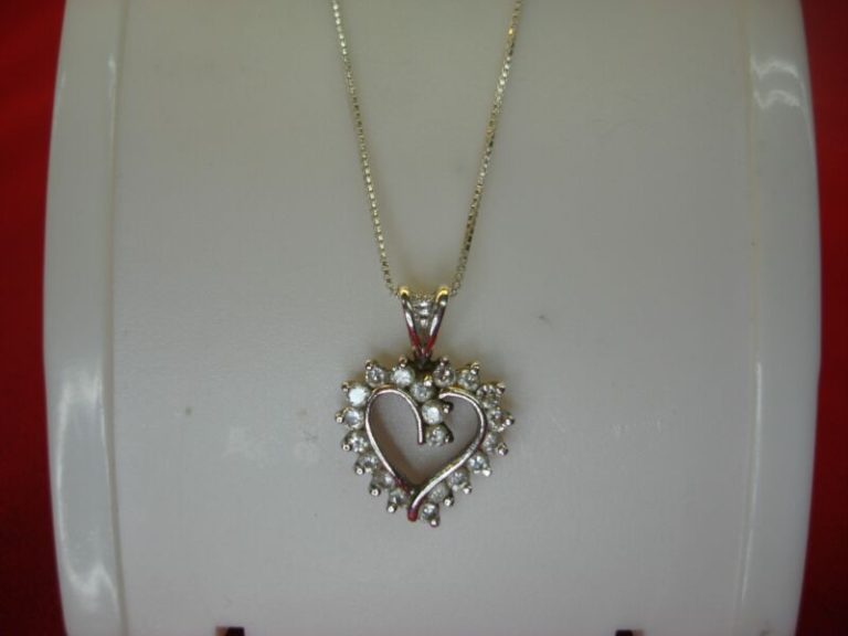 Sterling Silver CZ Heart Pendant Necklace