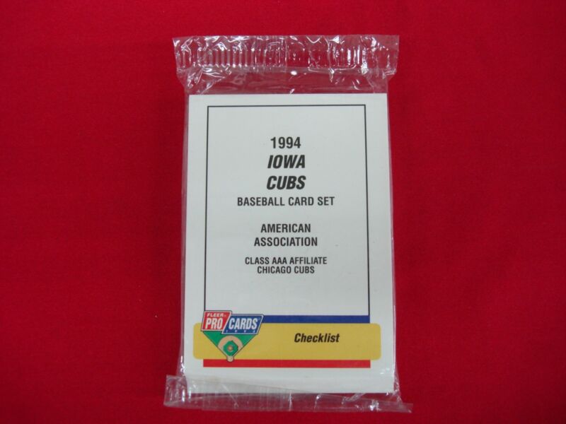 1994 Fleer ProCards Iowa Cubs Minor League Baseball Team Set - Sealed