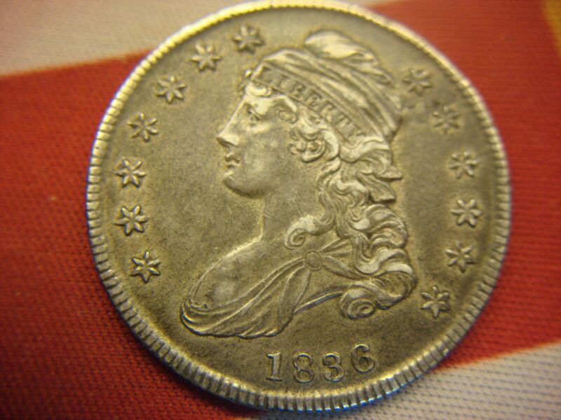 1836 Lettered Edge Bust Half Dollar - High Grade, Circulated